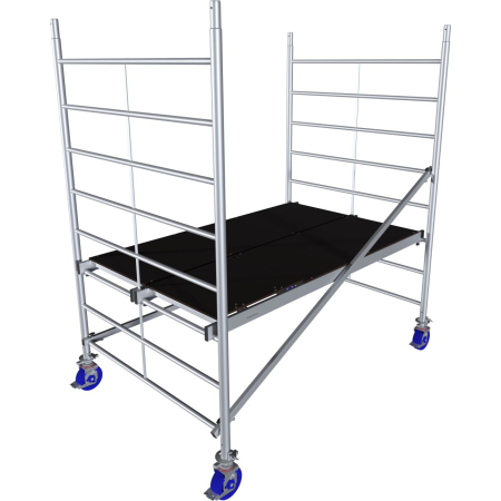 Aluminiowe rusztowanie jezdne Krause ProTec XXL – wysokość robocza 2,9–14,3 m